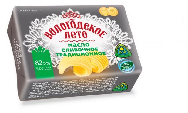 

Масло сливочное «Вологодское лето» традиционное 82,5%, 180 г