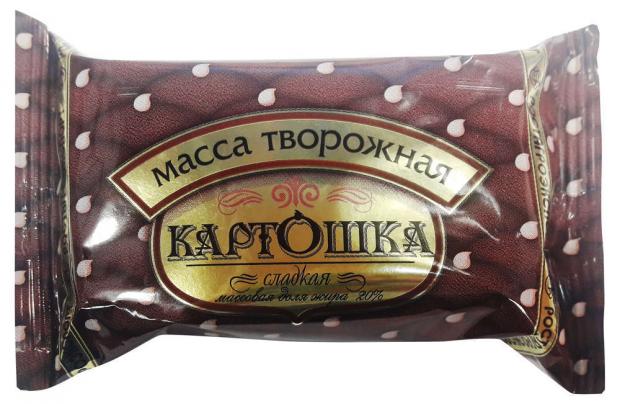 Масса творожная Ростагроэкспорт сладкая картошка массовая доля жира 20 100 г 37₽