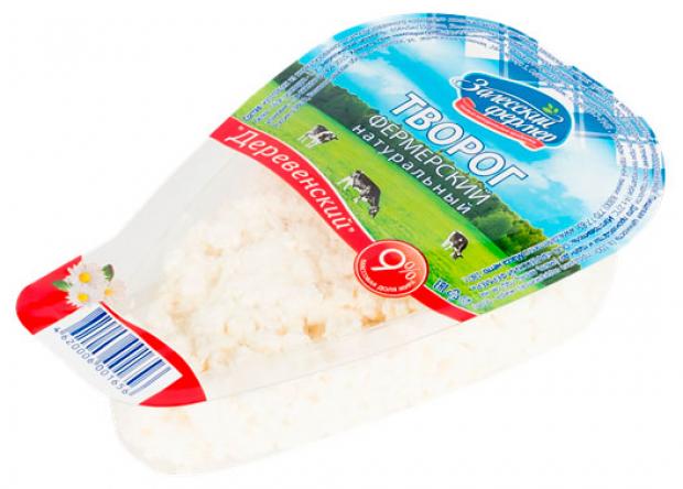 Творог Залесский Фермер фермерский деревенский 9 180 г 70₽