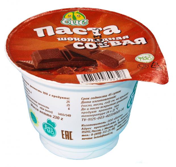 

Шоколадная паста «Боб и Соя» соевая 25%, 230 г