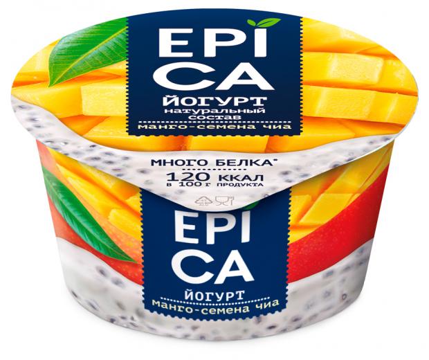 Йогурт Epica фруктовый с манго и семенами чиа 5 130 г 50₽