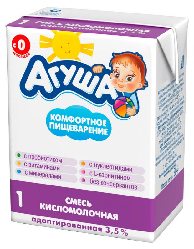 Смесь кисломолочная «Агуша» адаптированная 3.5%, 204 г