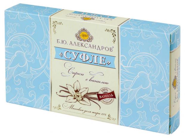 

Сырки «Б.Ю. Александров» суфле с ванилью 15%, 150 г