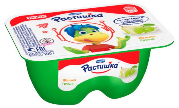 

Творог «Растишка» обогащенный яблоко груша 3.5%, 100 г