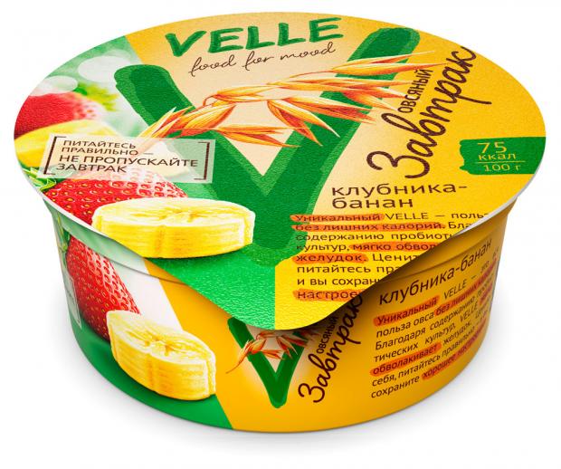 

Продукт овсяный Velle ферментированный овсный завтрак клубника-банан, 175 г