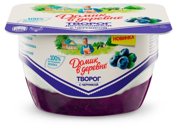 

Творог «Домик в деревне» сладкий двухслойный с черникой 4.6%, 125 г