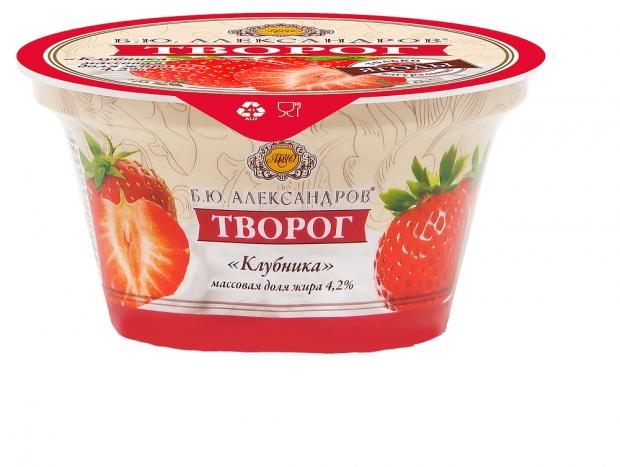 

Творог «Б.Ю. Александров» клубника 4.2%, 150 г