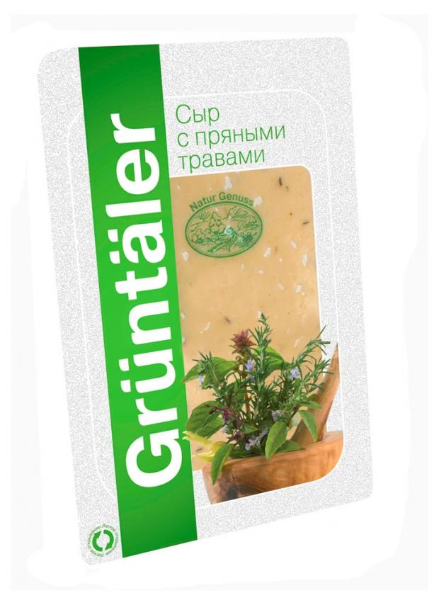 

Сыр полутвердый Gruntaler с пряными травами 50% нарезка, 150 г