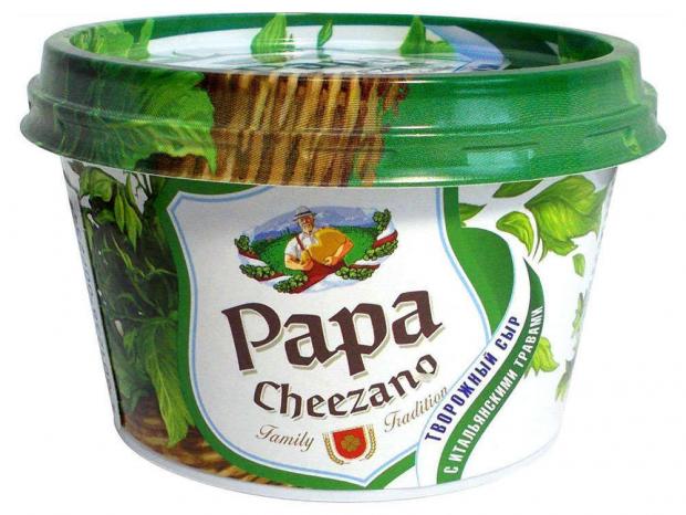 

Сыр творожный Papa Cheezano с итальянскими травами 60%, 160 г