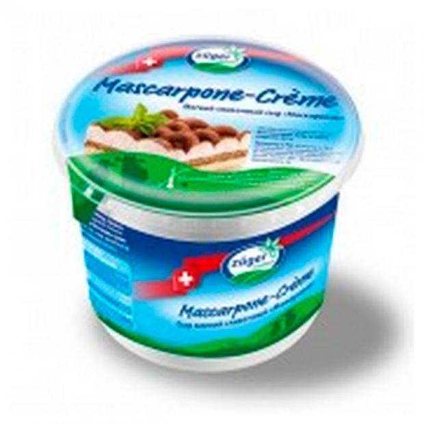 Сыр мягкий Zuger Mascarpone creme сливочный 80%, 500 г