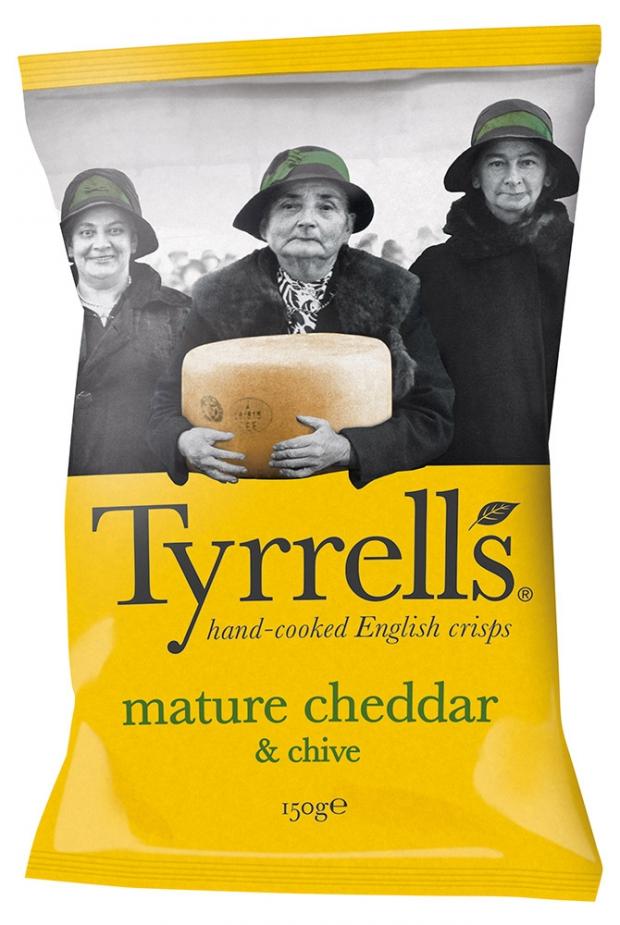 

Чипсы картофельные Tyrrells с сыром и луком, 150 г