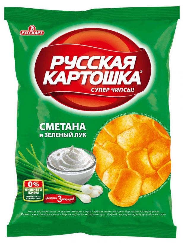 

Чипсы «Русская картошка» со сметаной и луком, 60 г