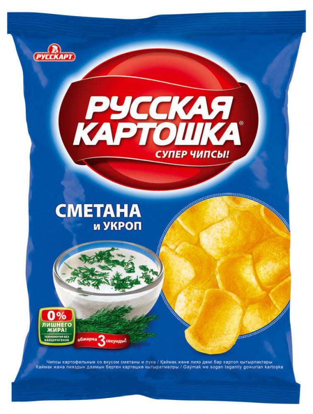 

Чипсы «Русская картошка» со сметаной и укропом, 60 г