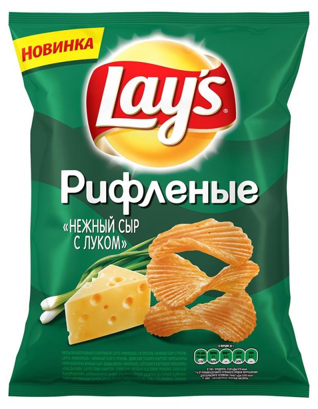 

Чипсы Lay's рифленые нежный сыр с луком, 90 г