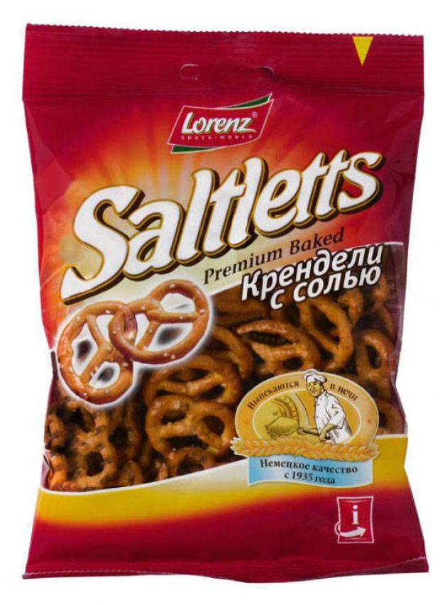 Мини-крендели Lorenz Saltletts с солью классические 50 г 26₽