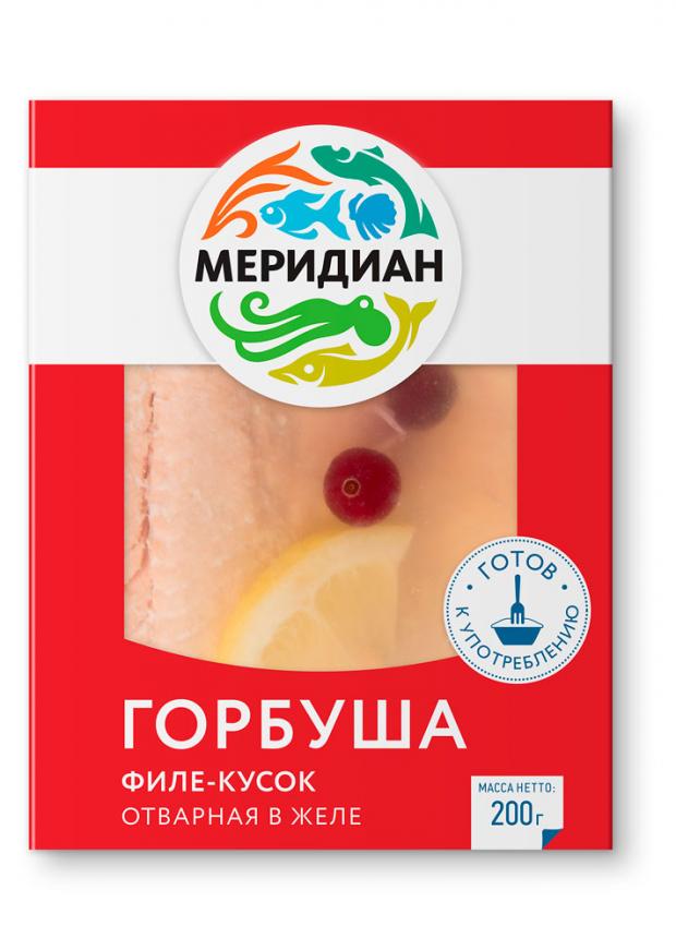 

Горбуша отварная в желе «Меридиан» филе-кусок, 200 г