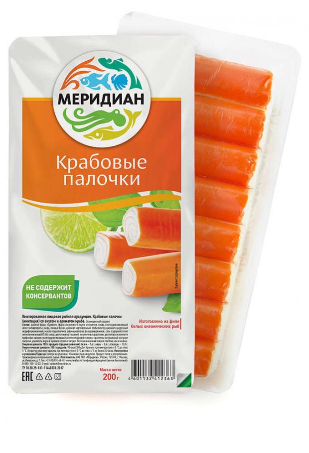 Крабовые палочки Меридиан 200 г 85₽