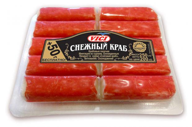 Крабовые палочки VICI Снежного краба 250 г 168₽