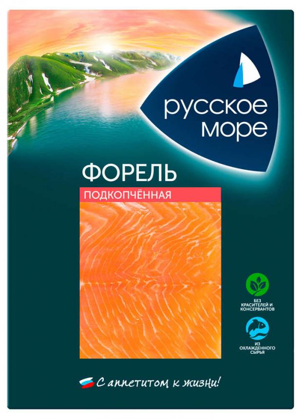 Форель холодного копчения Русское море филе-ломтики 120 г 353₽