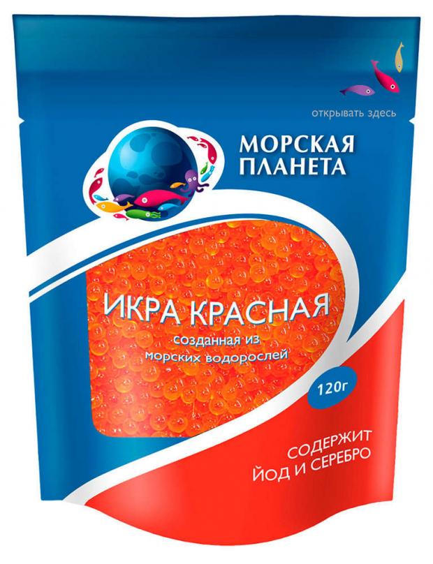 

Икра красная имитированная «Морская планета» из морских водорослей, 120 г