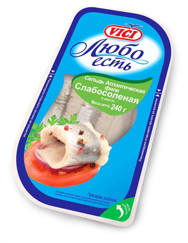 

Филе сельди VICI Слабосолёное в масле, 240 г