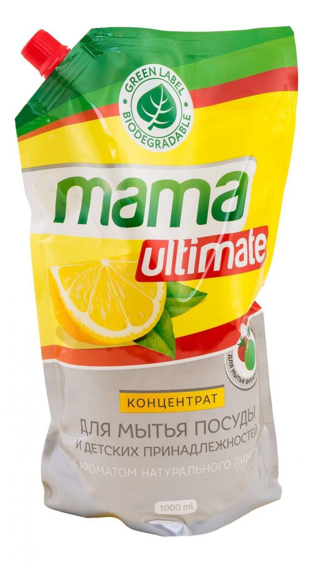 

Гель для мытья посуды Mama Ultimate Лимон, 1 л