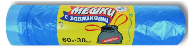 

Мешки для мусора с завязками «Спринт Пласт» 60 л, 30 шт