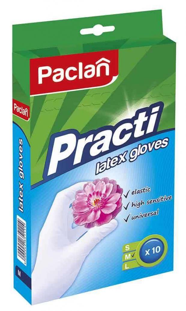 

Перчатки латексные Paclan Practi размер M, 10 шт