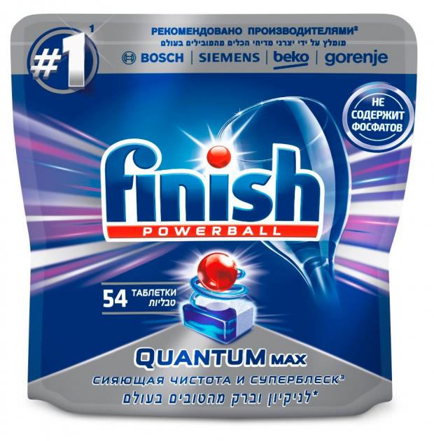 

Таблетки для посудомоечной машины Finish Quantum Max, 54 шт