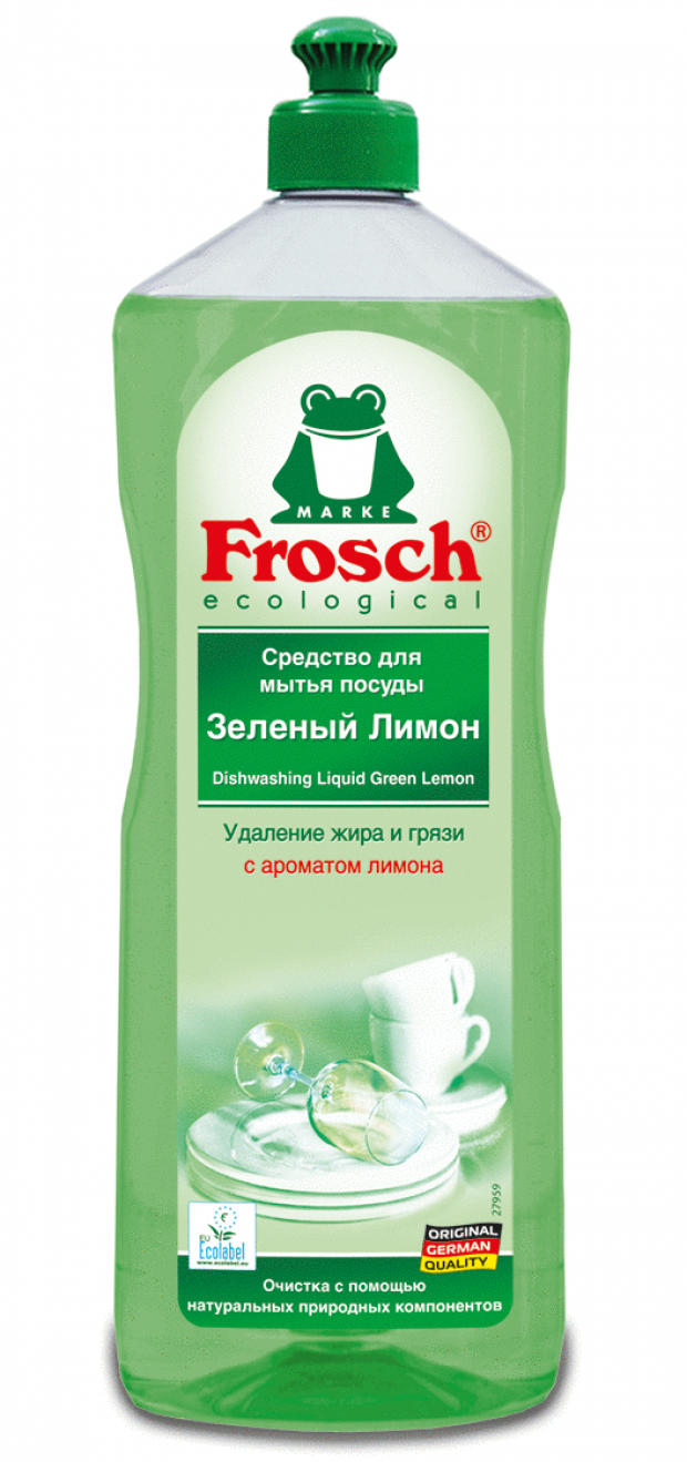 

Средство для мытья посуды Frosch зеленый лимон, 1 л