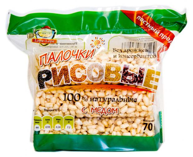 Палочки рисовые Lope-Lope с медом 70 г 73₽