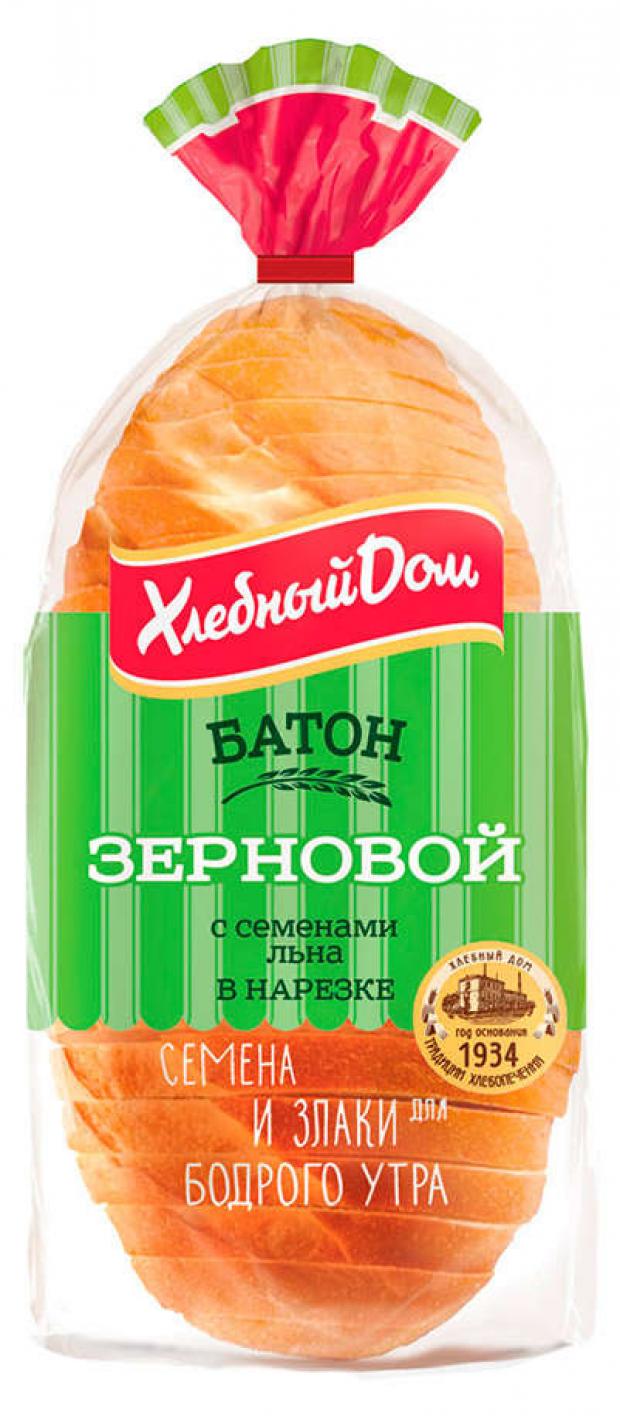 

Батон «Хлебный дом» Зерновой с семенами льна, 280 г
