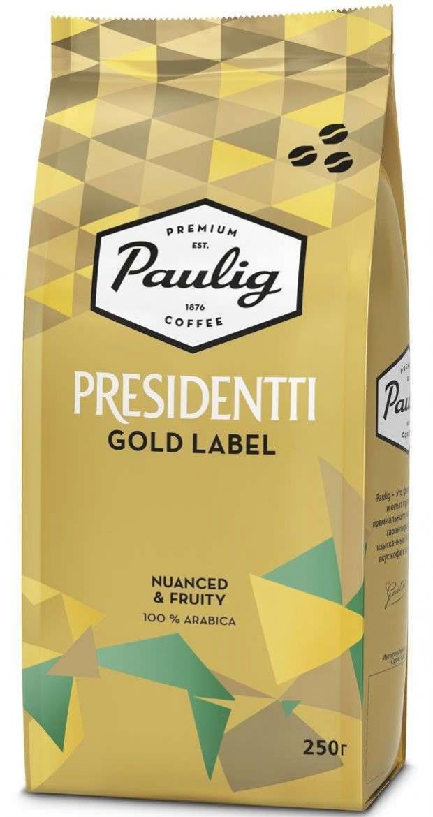

Кофе в зернах Paulig Presidentti Gold Label, 250 г