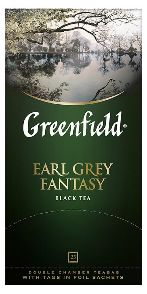 Чай черный Greenfield Earl Grey Fantasy с ароматом бергамота в пакетиках 25х2 г 94₽