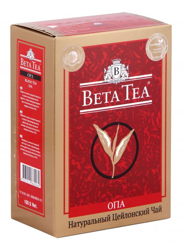 

Чай черный Beta Tea черный цейлонский крупнолистовой, 100 г