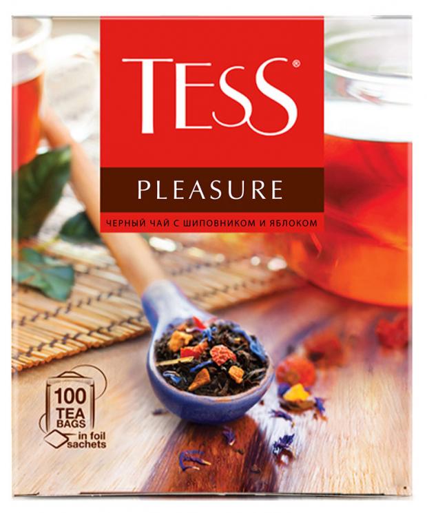 Чай черный Tess черный с шиповником яблоком и тропическими фруктами 100х15 г 256₽
