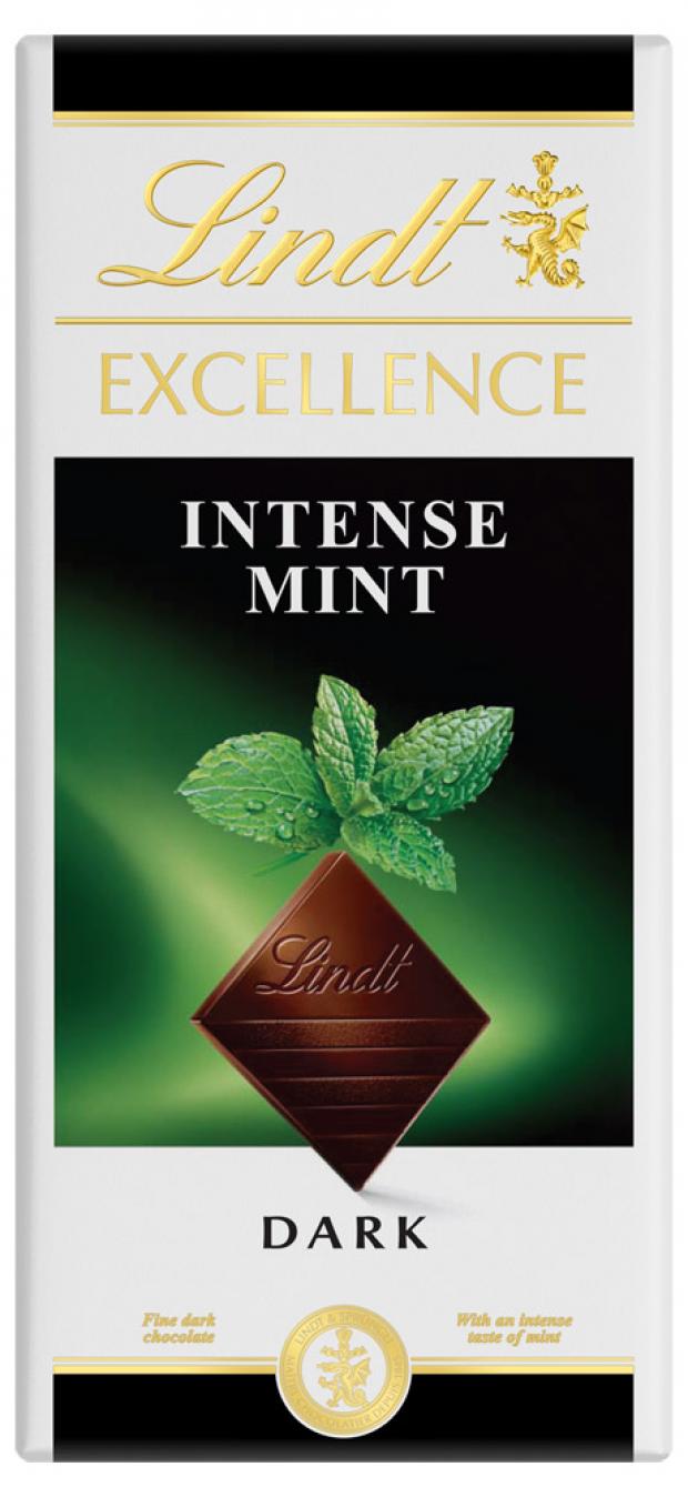 Шоколад Lindt Excellence темный со вкусом мяты 100 г 209₽