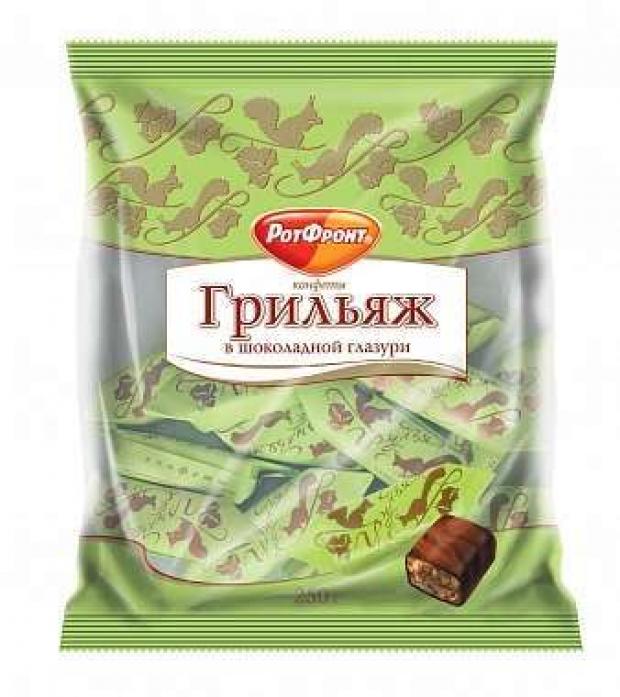 Конфеты Рот Фронт грильяж в шоколадной глазури 200 г 194₽