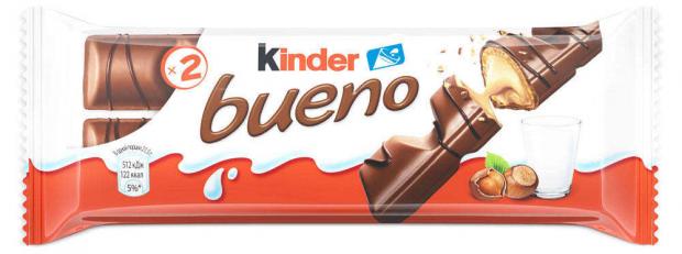 Хрустящие вафли Kinder Bueno в молочном шоколаде 43 г 44₽