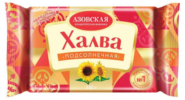 Халва подсолнечная Азовская кондитерская фабрика 350 г 56₽