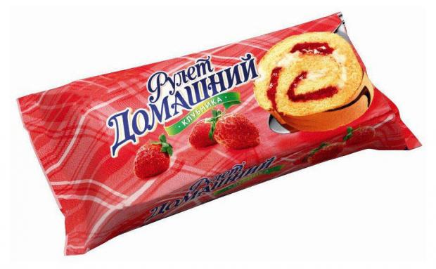 

Рулет «Домашний» бисквитный фруктово-ягодный, 150 г