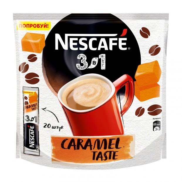

Напиток кофейный Nescafe Caramel Taste растворимый 3в1, 20х16 г