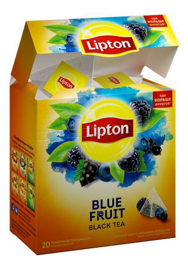 Чай черный Lipton Blue Fruit с ягодами в пакатиках 20х29 г 105₽