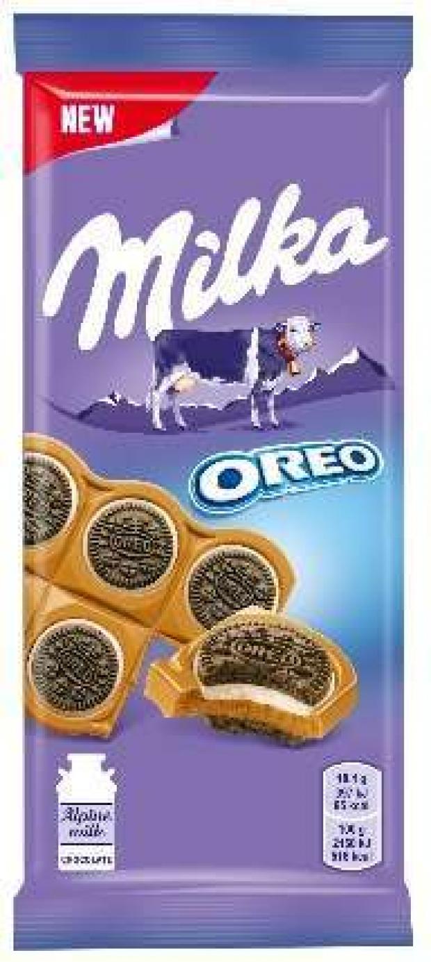 Шоколад Milka Oreo молочный с печеньем 92 г 60₽