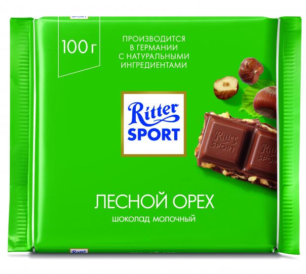 Шоколад Ritter Sport Лесной орех молочный с орехом лещины 100 г 99₽