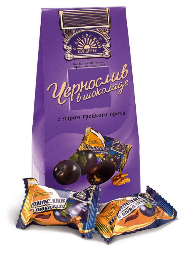 

Конфеты «Самарский Кондитер» чернослив в шоколаде с грецким орехом, 155 г