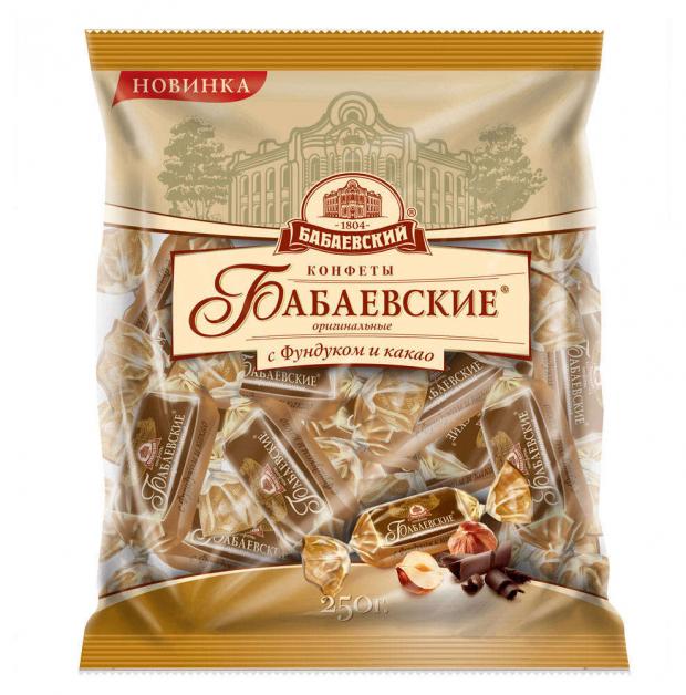 Конфеты Бабаевский Оригинальные с фундуком и какао 200 г 109₽