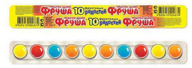 

Жевачка-драже «Фруша» 10 фруктовых радостей, 20 г