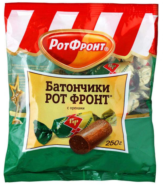 Конфеты Рот Фронт батончики с орехами 250 г 120₽