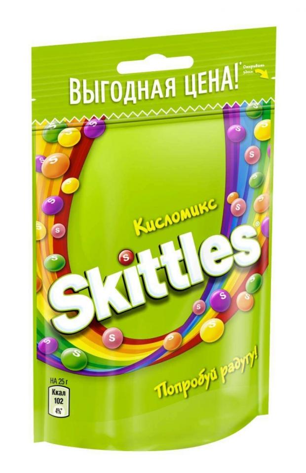 

Конфеты жевательные Skittles Кисломикс, 100 г